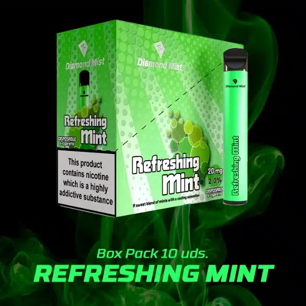 Pack de 10 VAPERS Diamond Mist Sabor Refreshing Mint