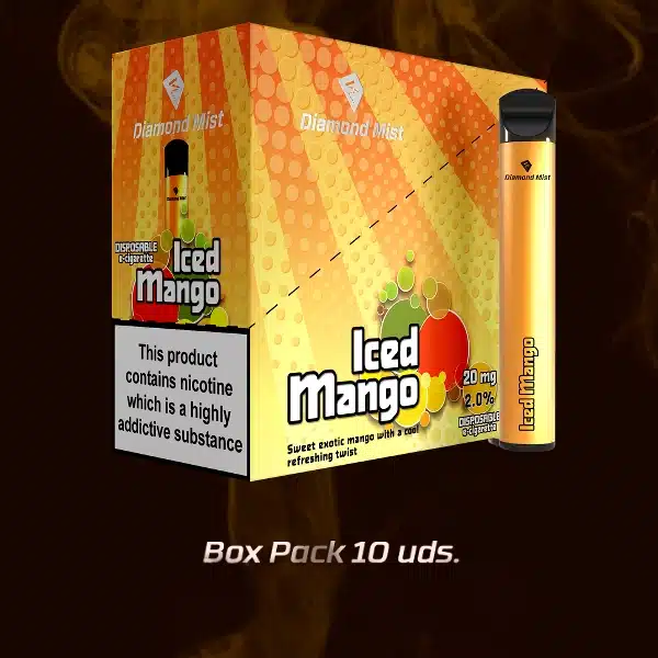 Pack de 10 VAPERS Diamond Mist Sabor Iced Mango