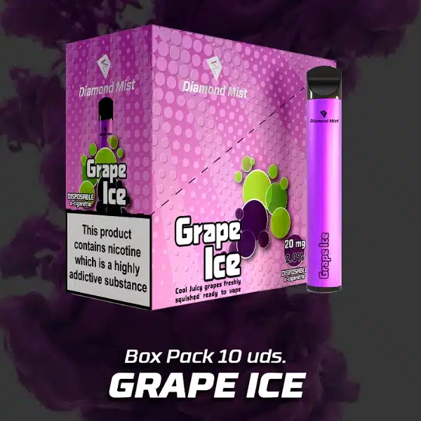 Pack de 10 VAPERS Diamond Mist Sabor Grape Ice