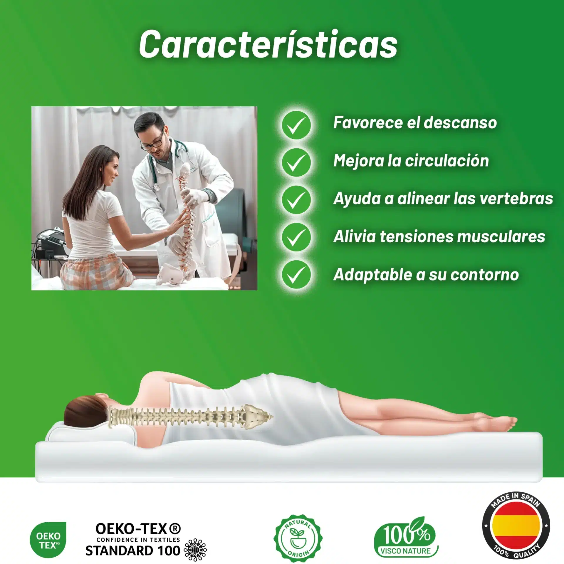 Almohada cervical ergonómica Selenity - Imagen 3