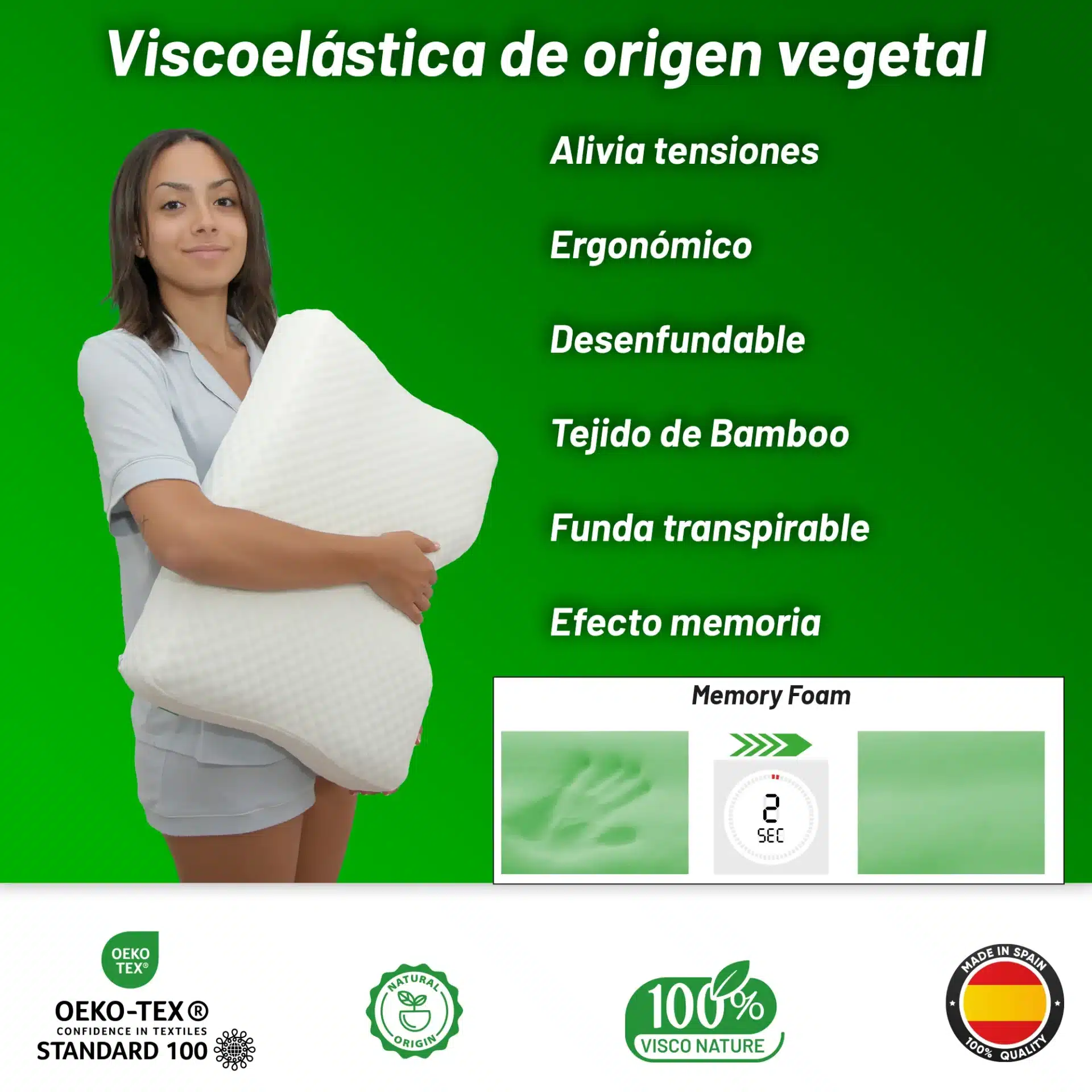 Almohada cervical ergonómica Selenity - Imagen 2