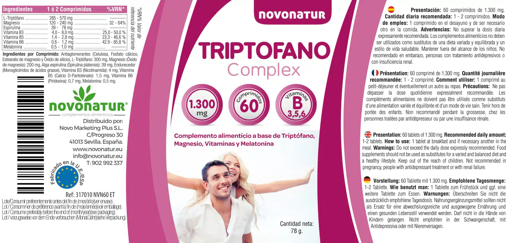 Triptófano + Magnesio + Espirulina + Melatonina - Imagen 5